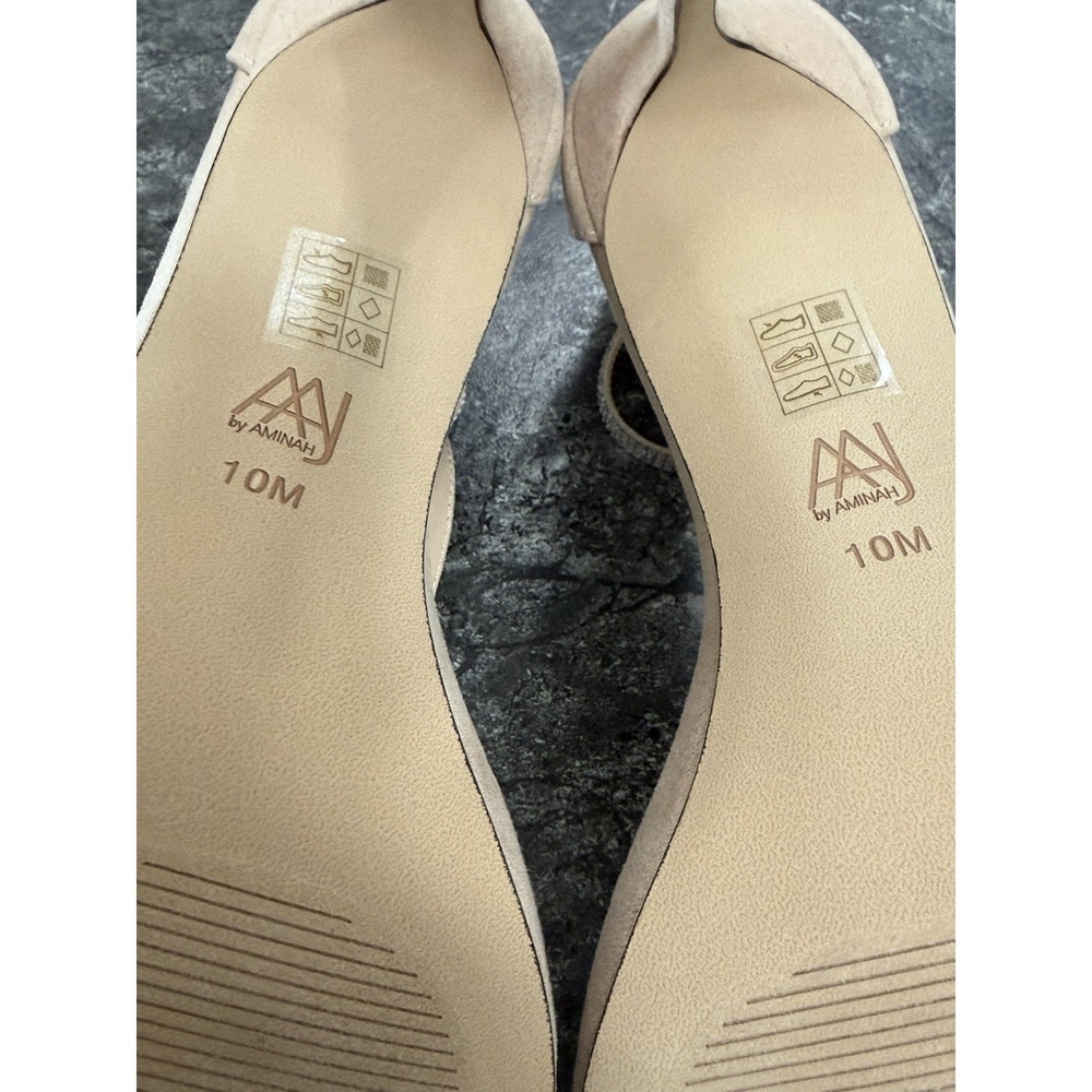 AAJ By Aminah Womens Aniya Lucite High Heel T Strap StilettoSandals Nude Size 10 - Picture 12 of 15